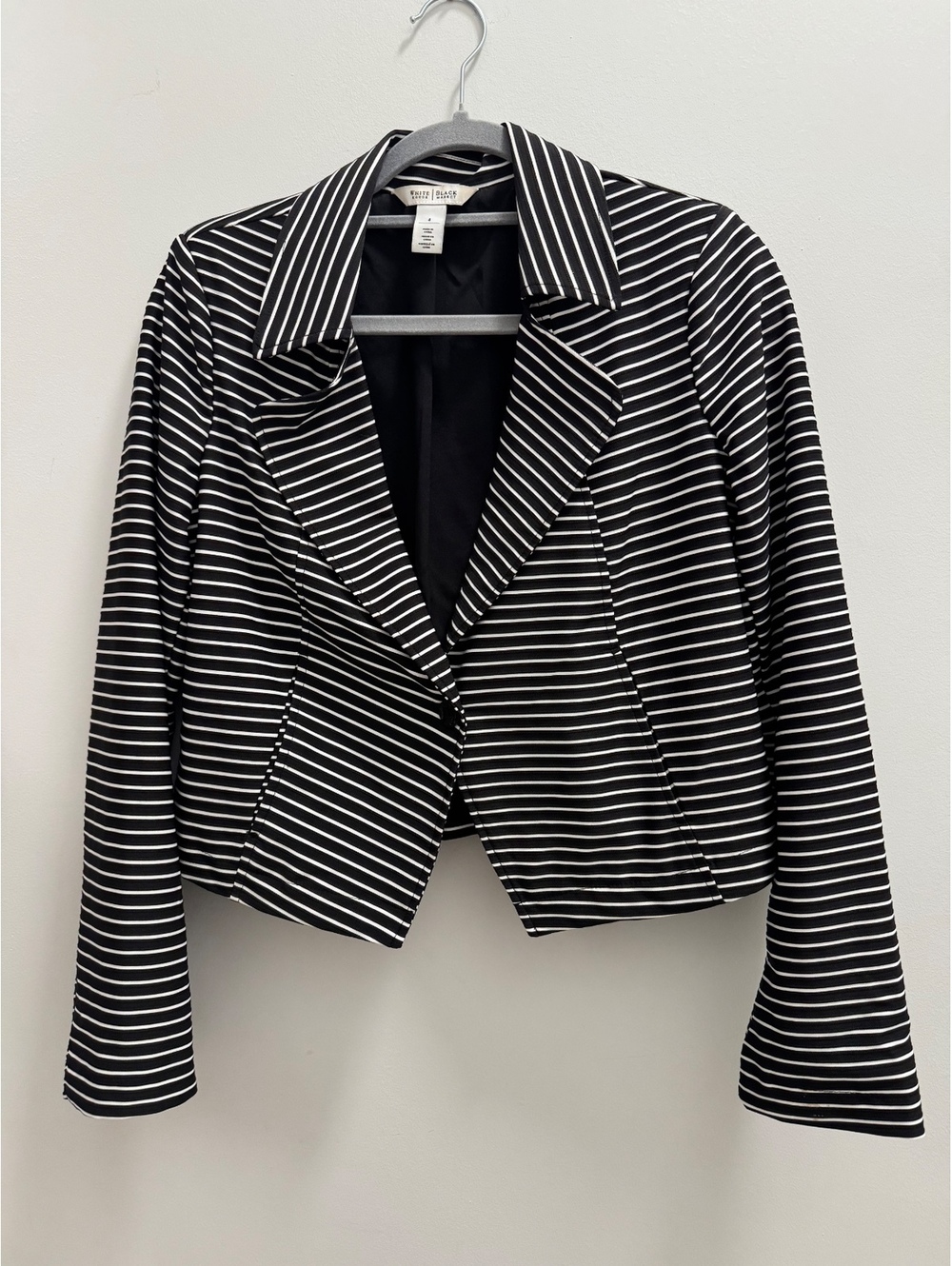 White House Black Market striped cropped blazer